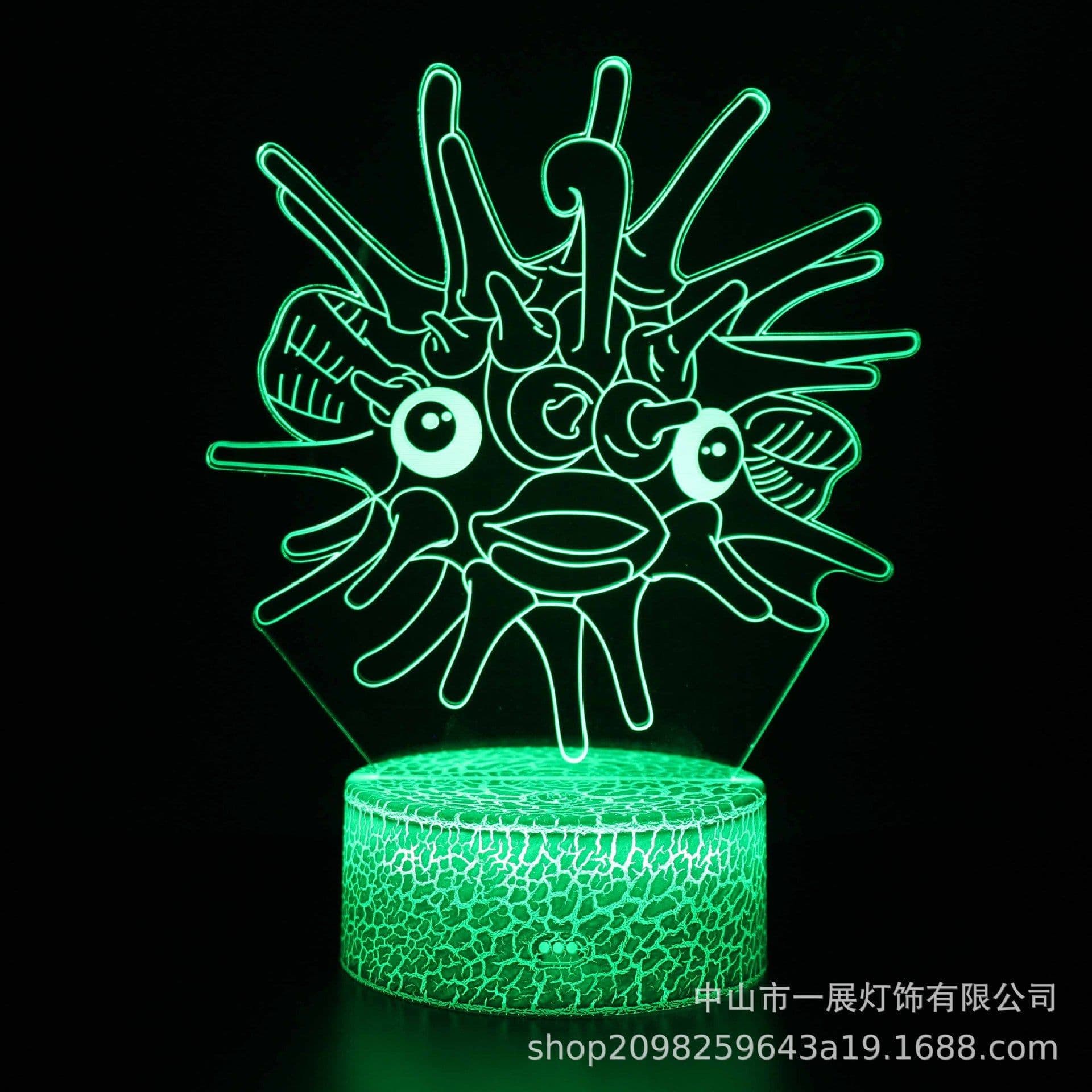 image-Shark Jellyfish 3D LED Night Light Creative Table Lamp