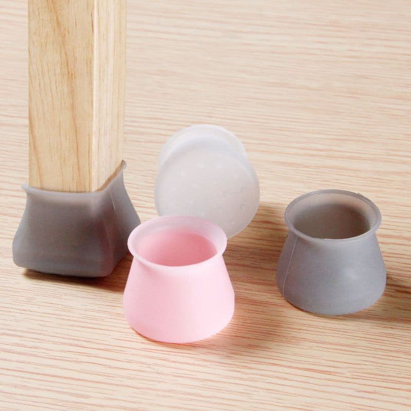 image-Silicone Furniture Leg Caps - Non-Slip Floor Protector Pads