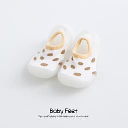 image-Children's Leopard Print Non-Slip Indoor Socks Shoes for Toddlers