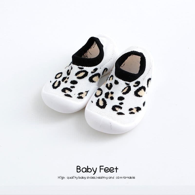 image-Children's Leopard Print Non-Slip Indoor Socks Shoes for Toddlers