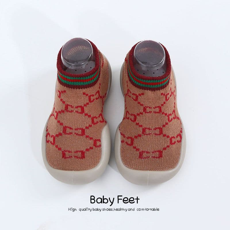 image-Children's Leopard Print Non-Slip Indoor Socks Shoes for Toddlers