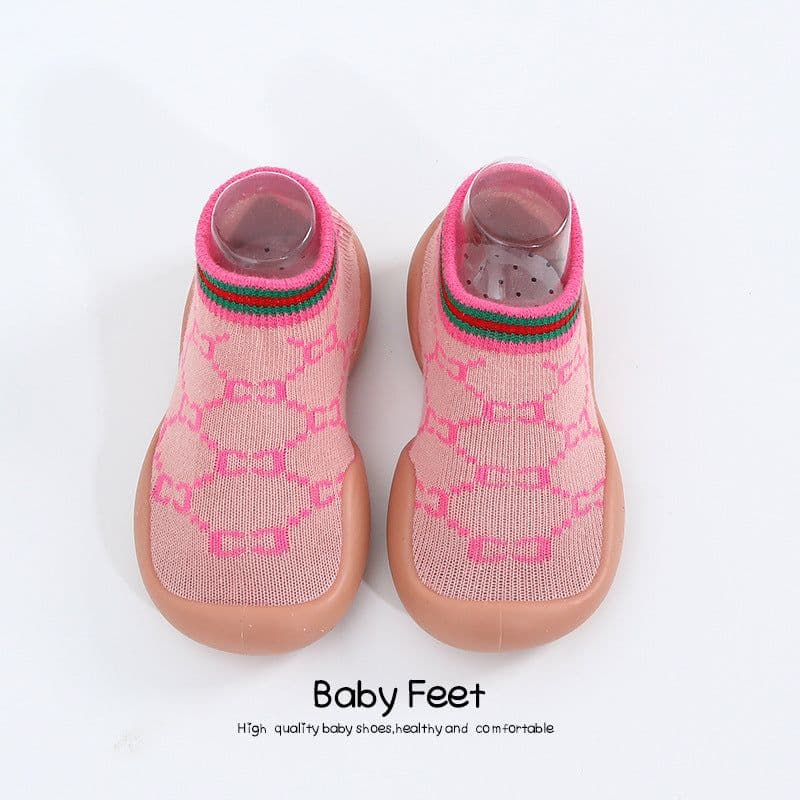 image-Children's Leopard Print Non-Slip Indoor Socks Shoes for Toddlers