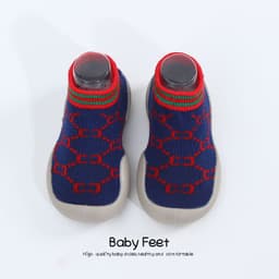 image-Children's Leopard Print Non-Slip Indoor Socks Shoes for Toddlers