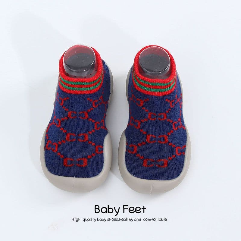 image-Children's Leopard Print Non-Slip Indoor Socks Shoes for Toddlers