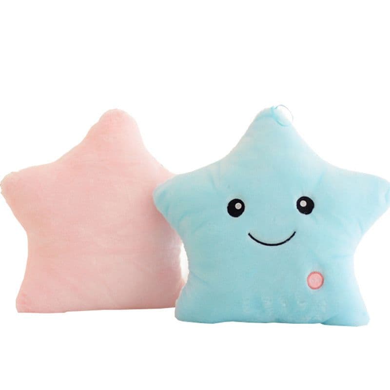 image-Luminous Star Plush Pillow Toy with LED Lights