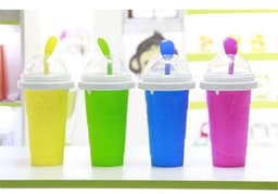 image-Neniesha Ice Cup Double Wall Straw Cup with Pinch Design