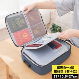 image-Document Storage Bag Multi-Layer Passport Organizer with Zipper