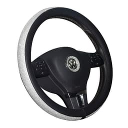 image-Rhinestone Crystal Diamond Car Steering Wheel Cover 38cm Black
