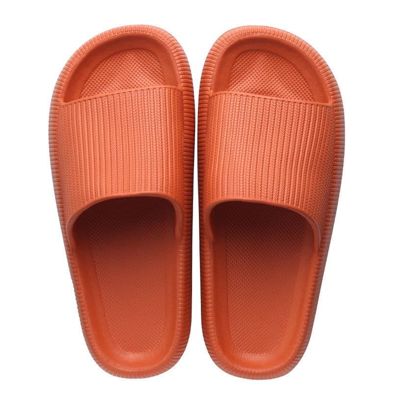 image-Solid Color Thick-Soled Non-Slip Bath Slippers for Men and Women