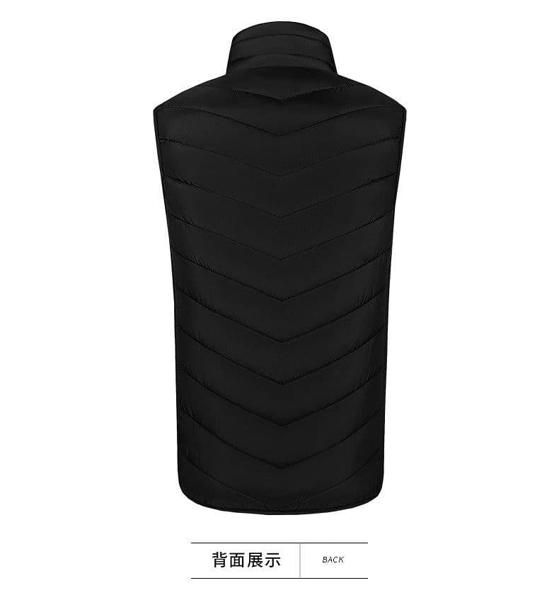 image-8 Areas USB Heated Vest Sleeveless Winter Jacket Men Outdoor Hiking
