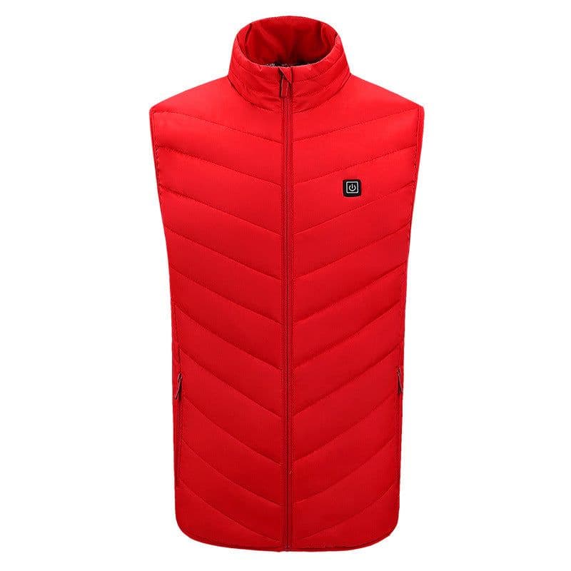 image-8 Areas USB Heated Vest Sleeveless Winter Jacket Men Outdoor Hiking