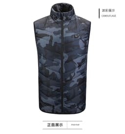 image-8 Areas USB Heated Vest Sleeveless Winter Jacket Men Outdoor Hiking