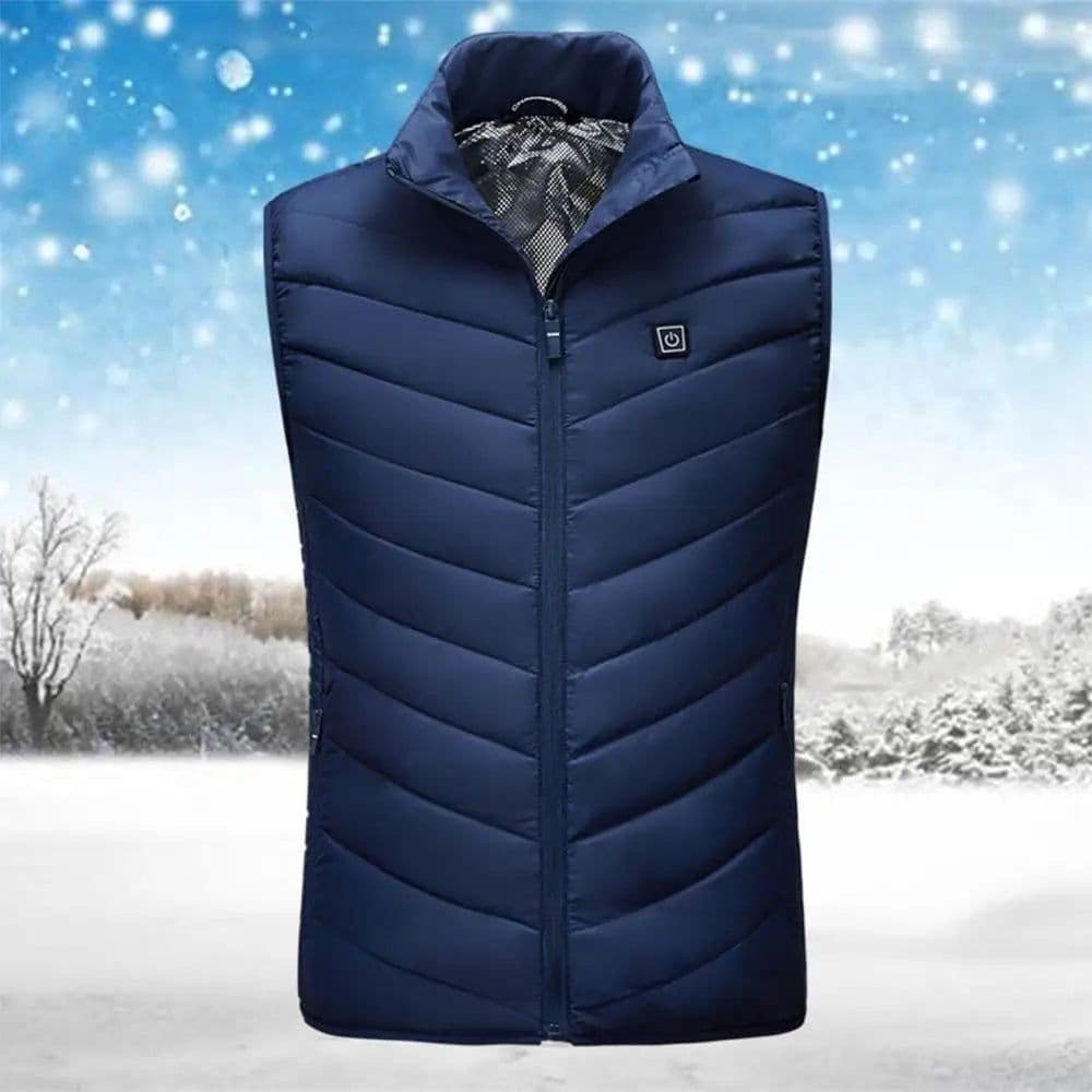 image-8 Areas USB Heated Vest Sleeveless Winter Jacket Men Outdoor Hiking