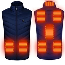 image-8 Areas USB Heated Vest Sleeveless Winter Jacket Men Outdoor Hiking