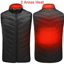 image-8 Areas USB Heated Vest Sleeveless Winter Jacket Men Outdoor Hiking