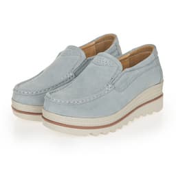 image-Women's Platform Loafers Korean Style Casual Slip-On Shoes