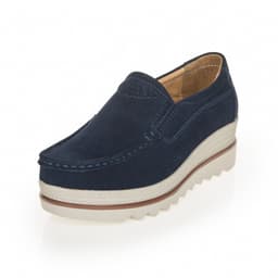 image-Women's Platform Loafers Korean Style Casual Slip-On Shoes