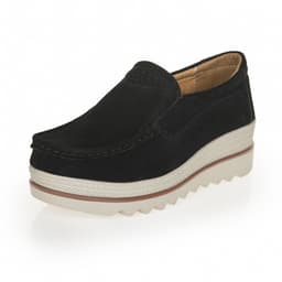 image-Women's Platform Loafers Korean Style Casual Slip-On Shoes
