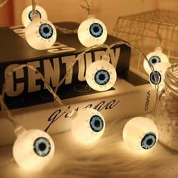 image-LED Ghost Eye String Lights Halloween Decorative 20-80 Lights USB