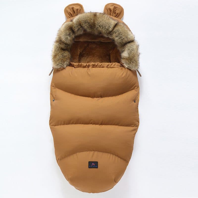 image-Baby Sleeping Bag Thickened Cotton Cocoon Style Stroller Warmth