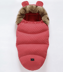 image-Baby Sleeping Bag Thickened Cotton Cocoon Style Stroller Warmth