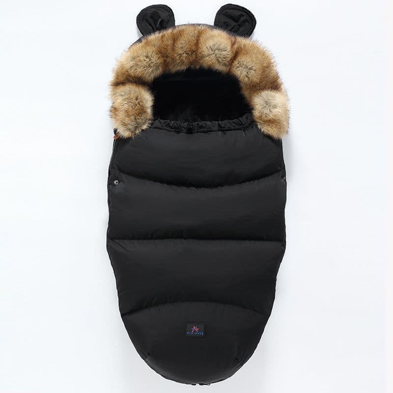 image-Baby Sleeping Bag Thickened Cotton Cocoon Style Stroller Warmth