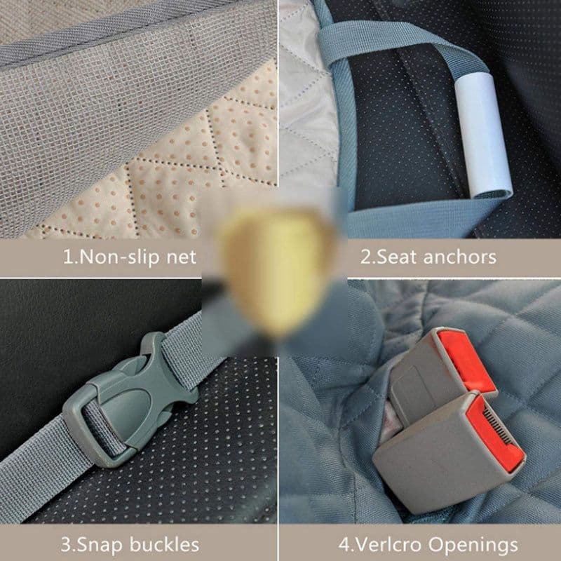 image-600D Oxford Cloth Dog Car Seat Cover Hammock - Waterproof Pet Mat