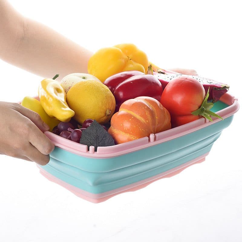 image-Hao Wen Multifunctional Folding Cutting Board Set with Drain Basket