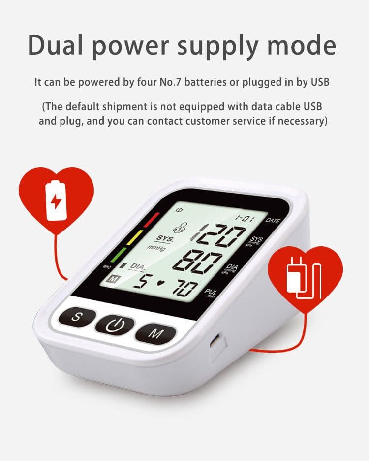 image-YSL-B08 Arm Blood Pressure Monitor with Voice Broadcast LCD Screen