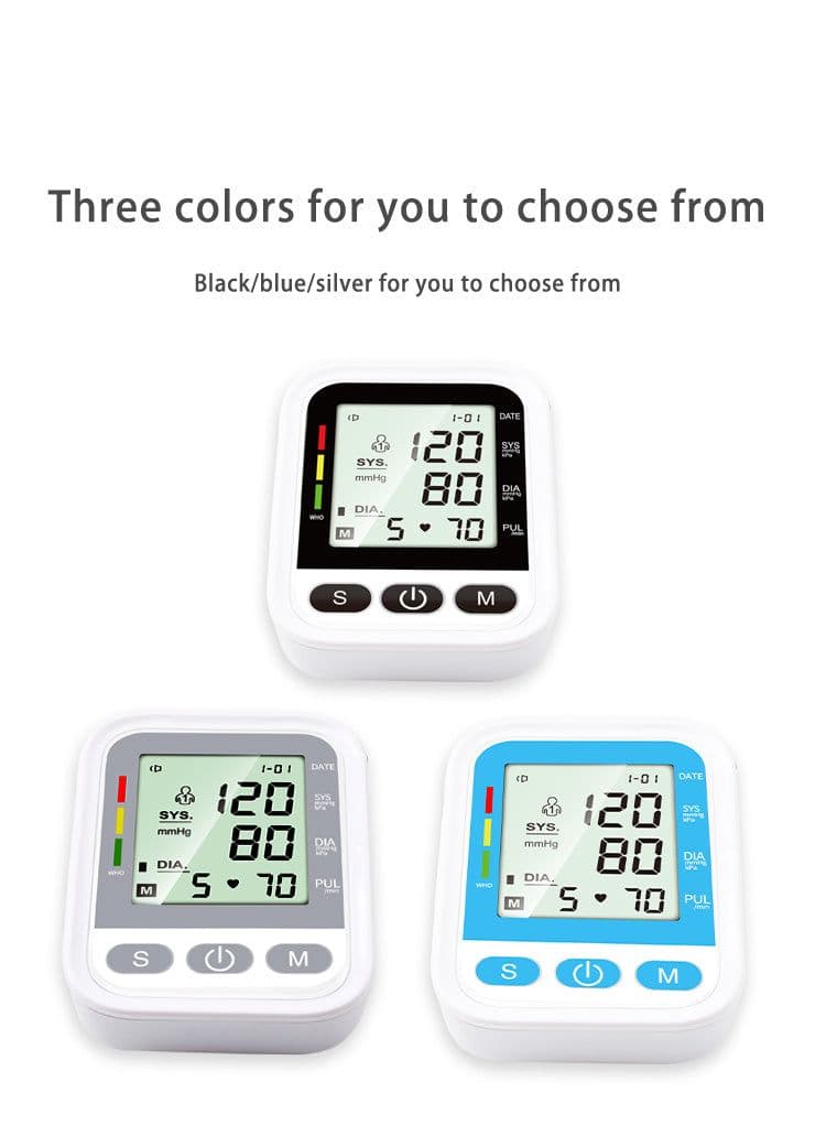 image-YSL-B08 Arm Blood Pressure Monitor with Voice Broadcast LCD Screen