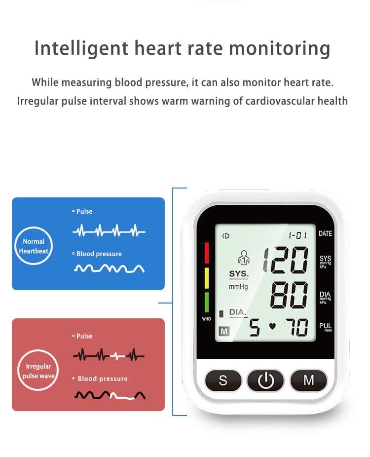 image-YSL-B08 Arm Blood Pressure Monitor with Voice Broadcast LCD Screen