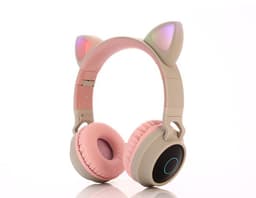 image-Wireless Bluetooth Headset LED Cat Ear Headphones Stereo