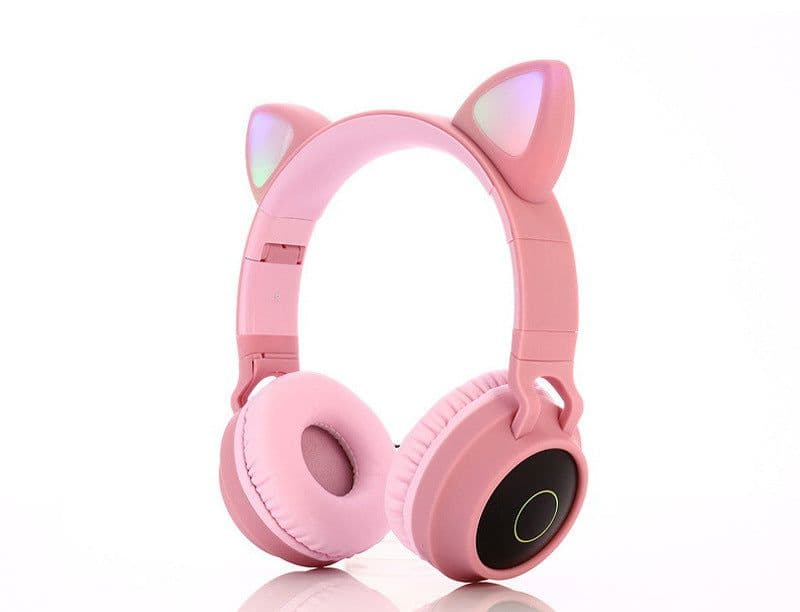 image-Wireless Bluetooth Headset LED Cat Ear Headphones Stereo