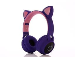 image-Wireless Bluetooth Headset LED Cat Ear Headphones Stereo
