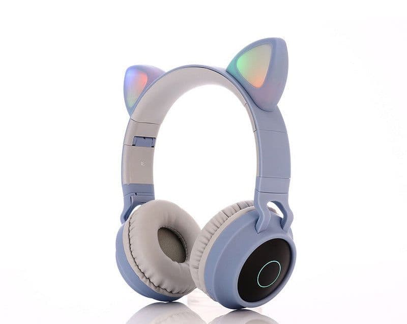 image-Wireless Bluetooth Headset LED Cat Ear Headphones Stereo