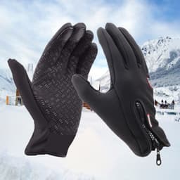 image-Waterproof Touchscreen Ski Gloves - Fleece Lined Winter Cycling Gloves
