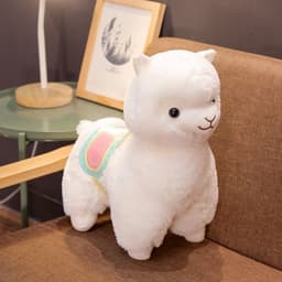 image-Alpaca Plush Toy Pillow 50cm Purple Sheep Stuffed Animal Gift