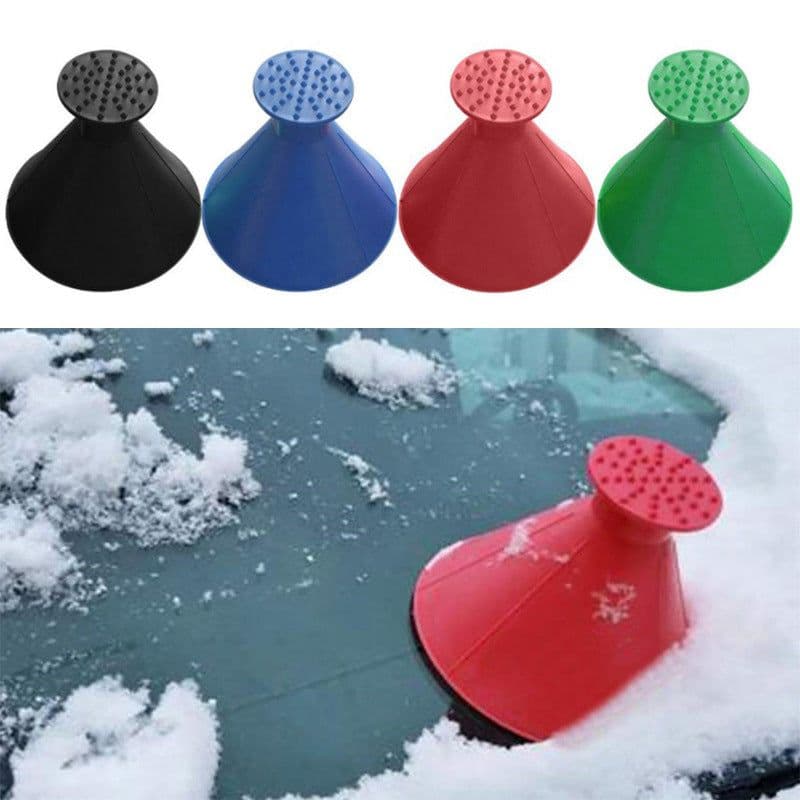 image-Windshield Snow Removal Cone Ice Scraper Tool