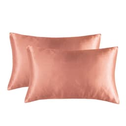 image-Satin Pillowcase Polyester Silk Simulation Solid Color Pillow Cover