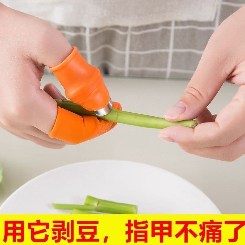 image-Garden Harvesting Gloves with Thumb Blade for Picking Vegetables