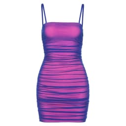 image-COKU Women's Midi Bodycon Dress Spaghetti Strap Rose Red