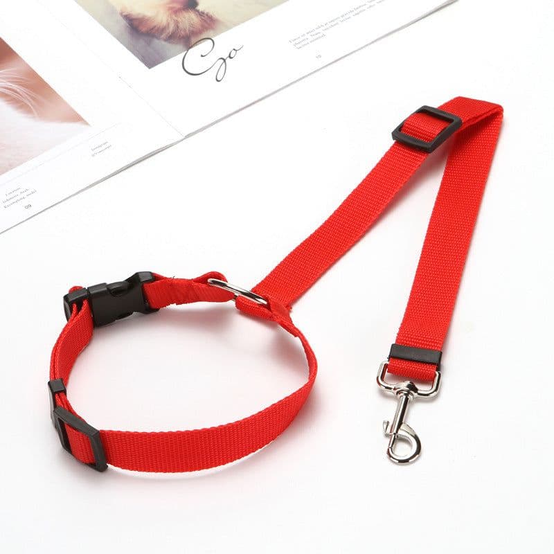image-Pet Dog Cat Car Seat Belt Leash Adjustable Safety Harness Nylon