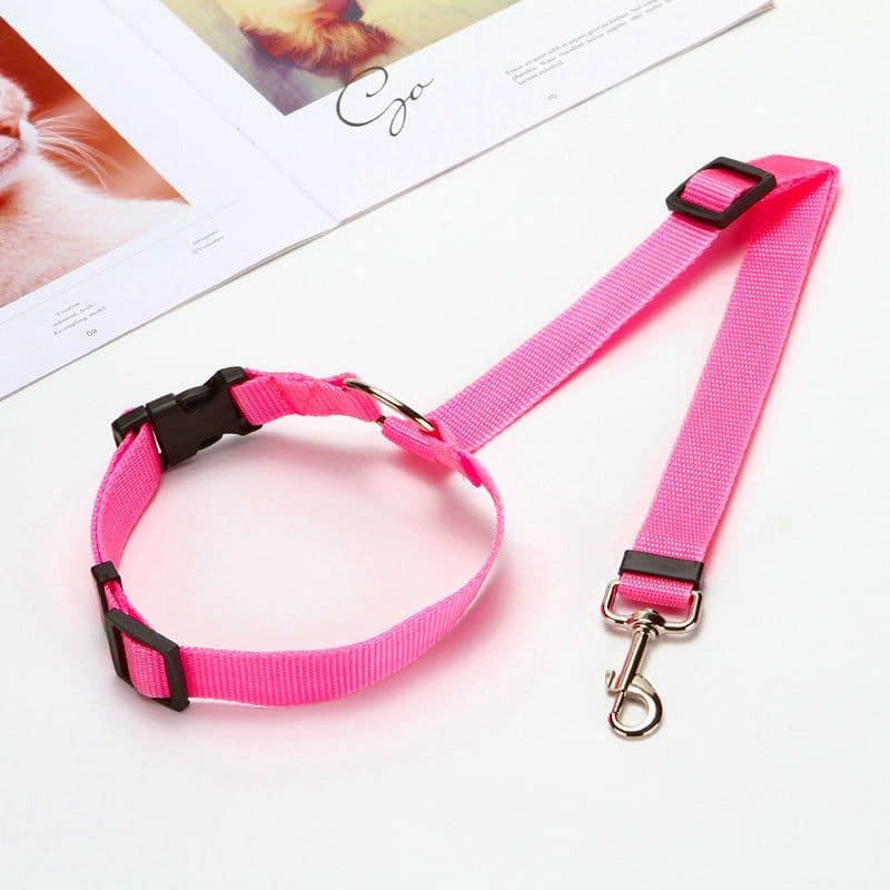 image-Pet Dog Cat Car Seat Belt Leash Adjustable Safety Harness Nylon
