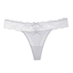 image-Women's Lace Thong Low Waist Underwear Black One Size