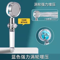 image-Jushang Sanitary Ware Handheld Shower Head with Turbine Booster