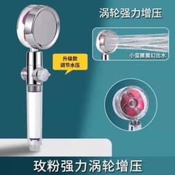 image-Jushang Sanitary Ware Handheld Shower Head with Turbine Booster