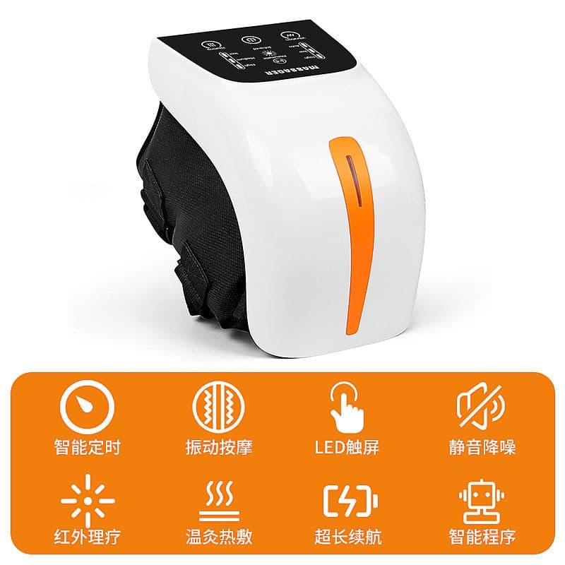 image-Wireless Heating Knee Massager with Infrared Hot Compress