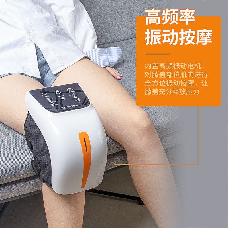 image-Wireless Heating Knee Massager with Infrared Hot Compress