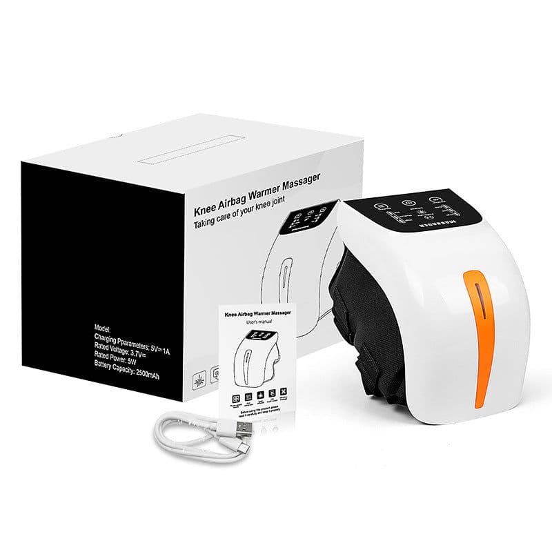 image-Wireless Heating Knee Massager with Infrared Hot Compress