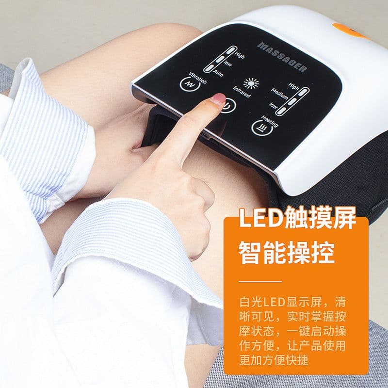 image-Wireless Heating Knee Massager with Infrared Hot Compress